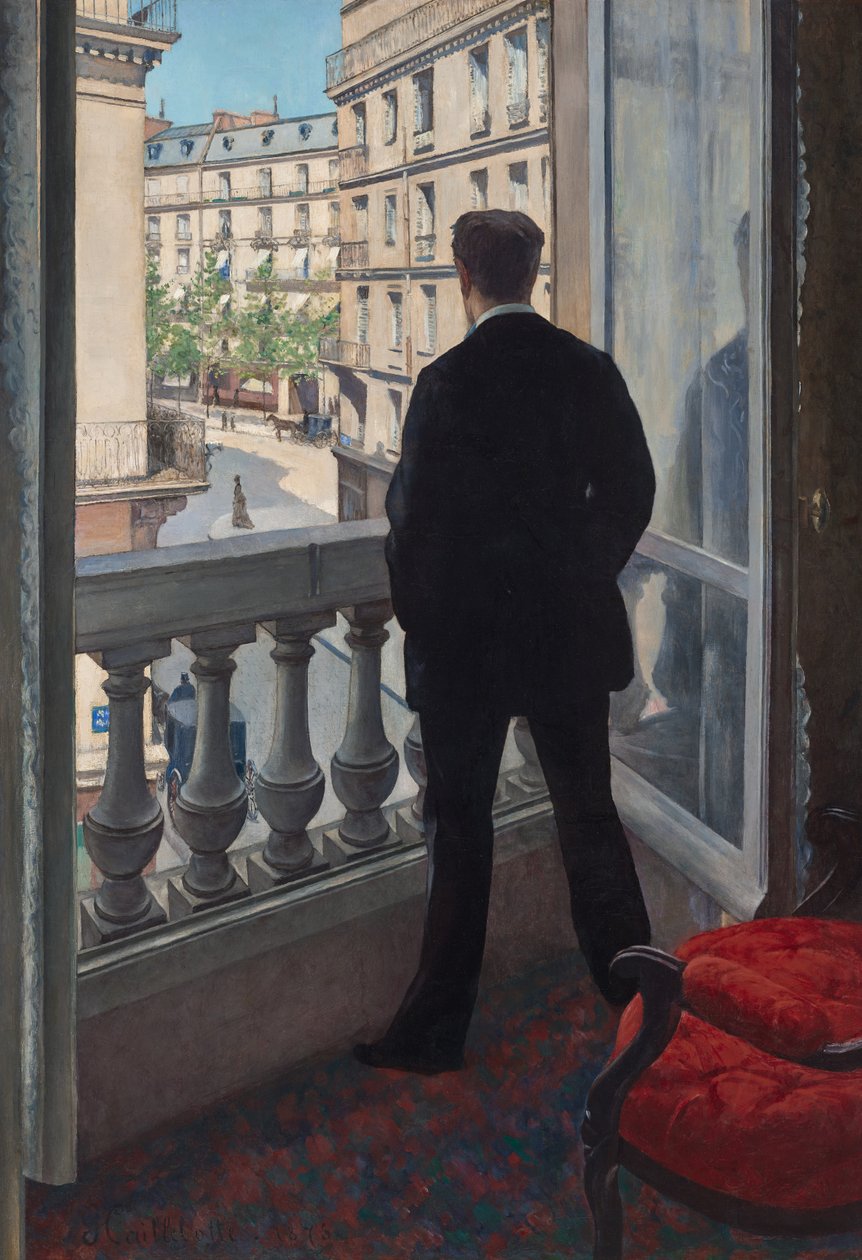 Muž u okna. 1875 od Gustave Caillebotte