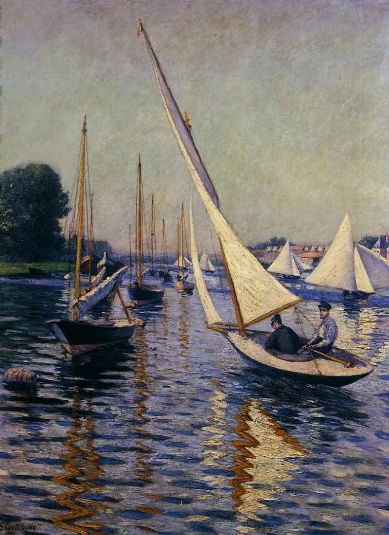 Regaty v Argenteuil od Gustave Caillebotte