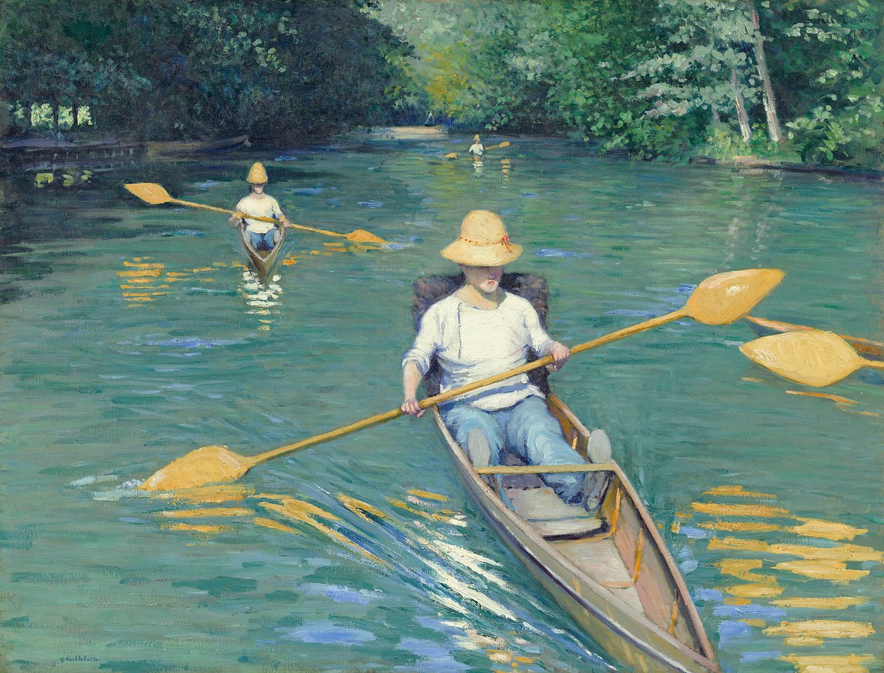Skify, 1877 od Gustave Caillebotte