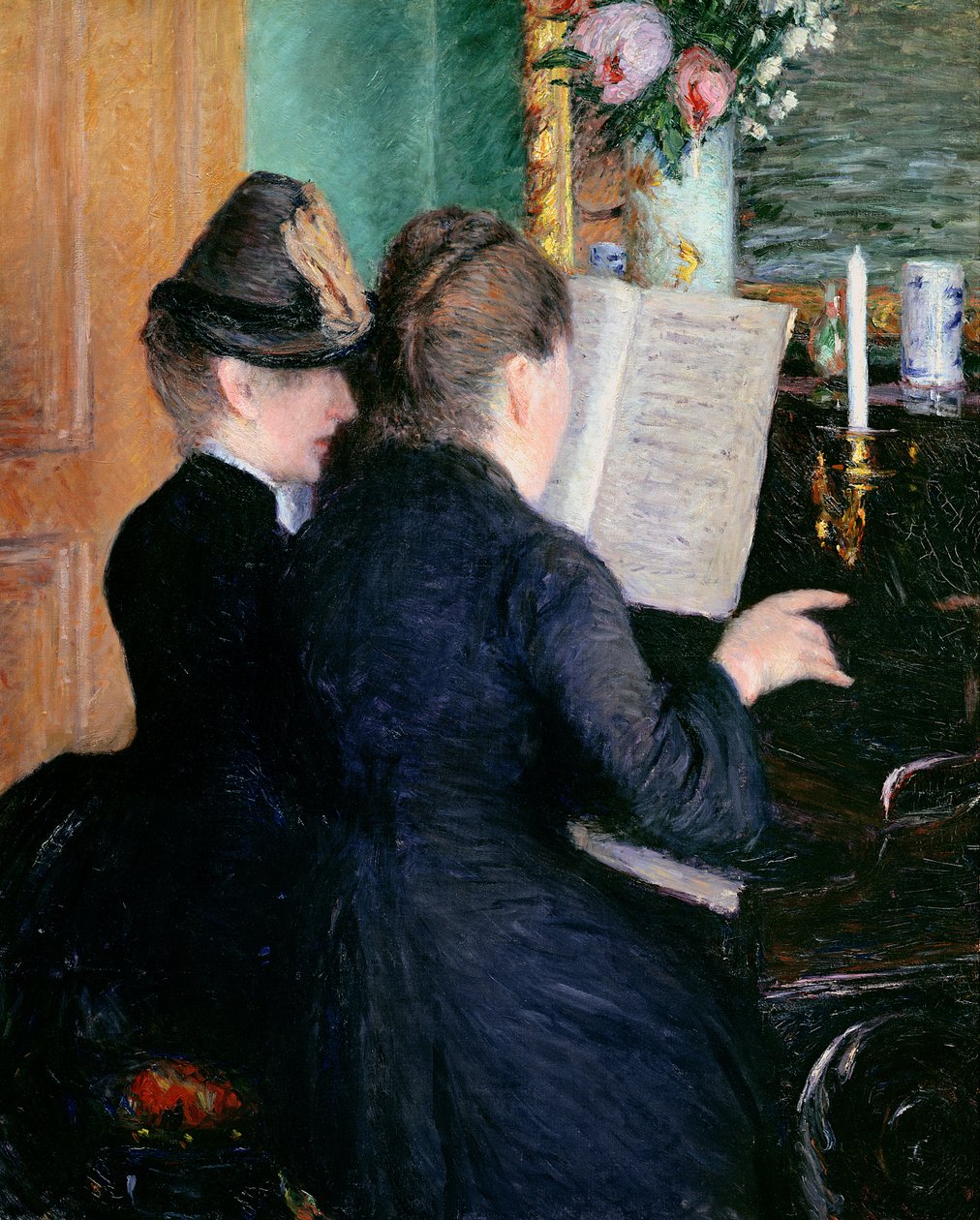 Klavírní lekce, 1881 od Gustave Caillebotte