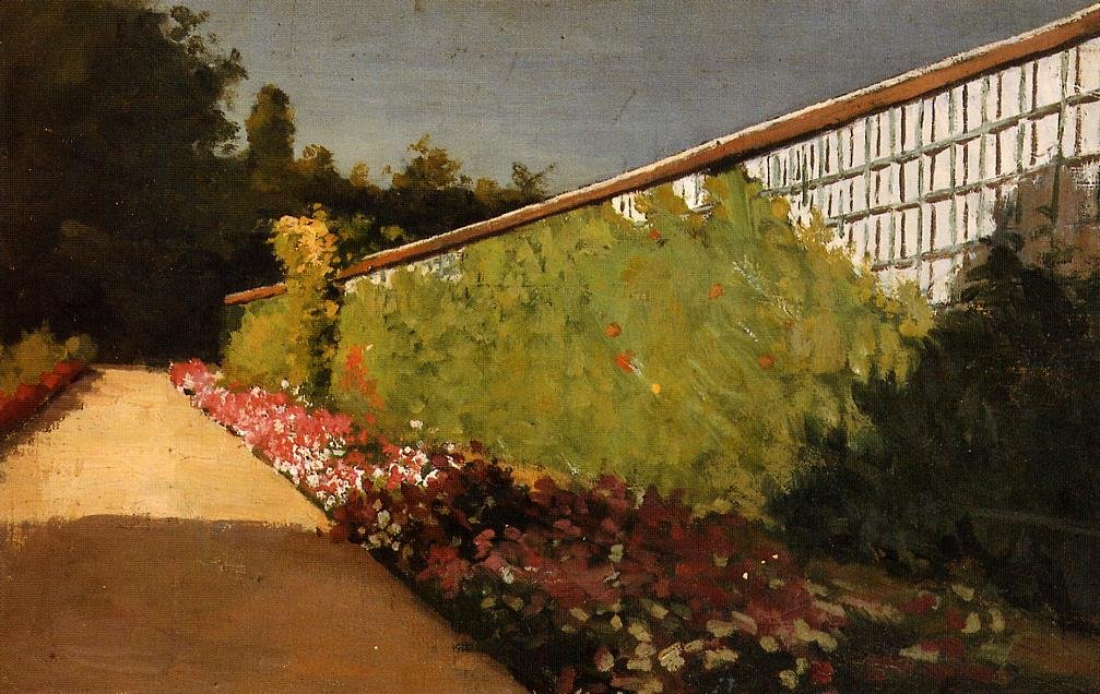 Zeď kuchyňské zahrady, Yerres od Gustave Caillebotte