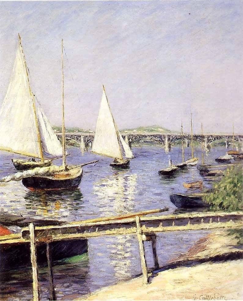 Plachetnice v Argenteuil od Gustave Caillebotte