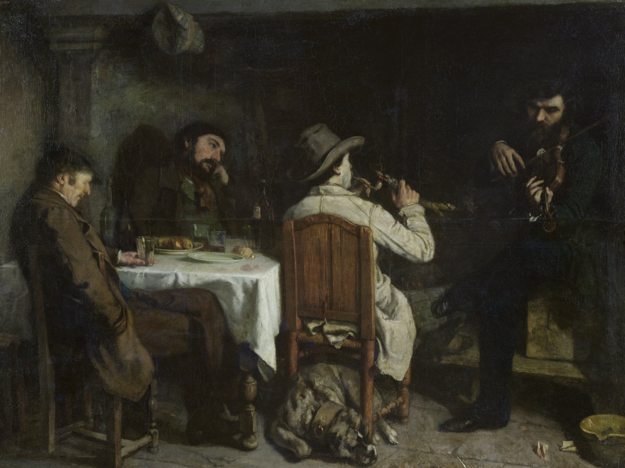 Po večeři v Ornans, 1848 od Gustave Courbet