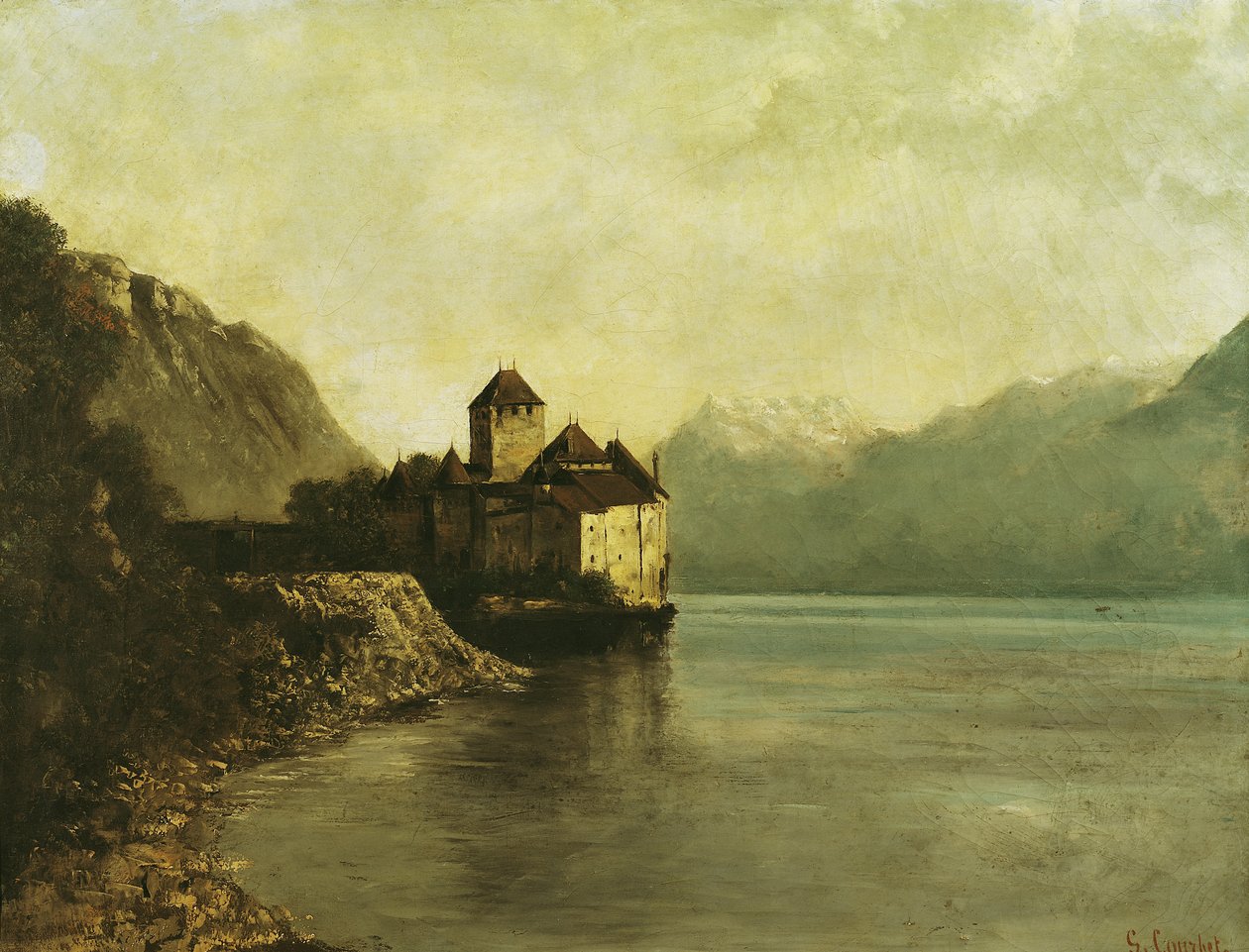 Chateau de Chillon, 1874 od Gustave Courbet