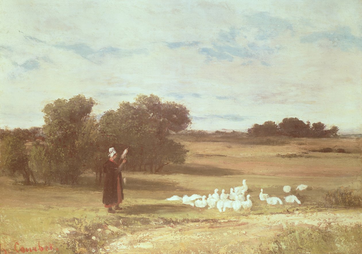 Dívka s husami od Gustave Courbet