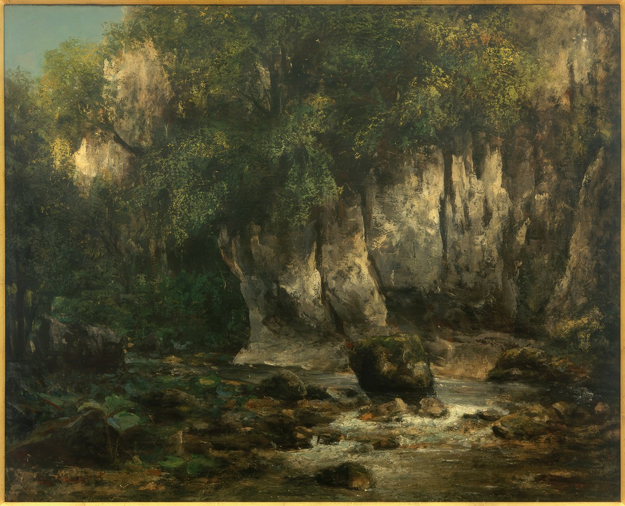 Ruisseau du Puits-Noir od Gustave Courbet
