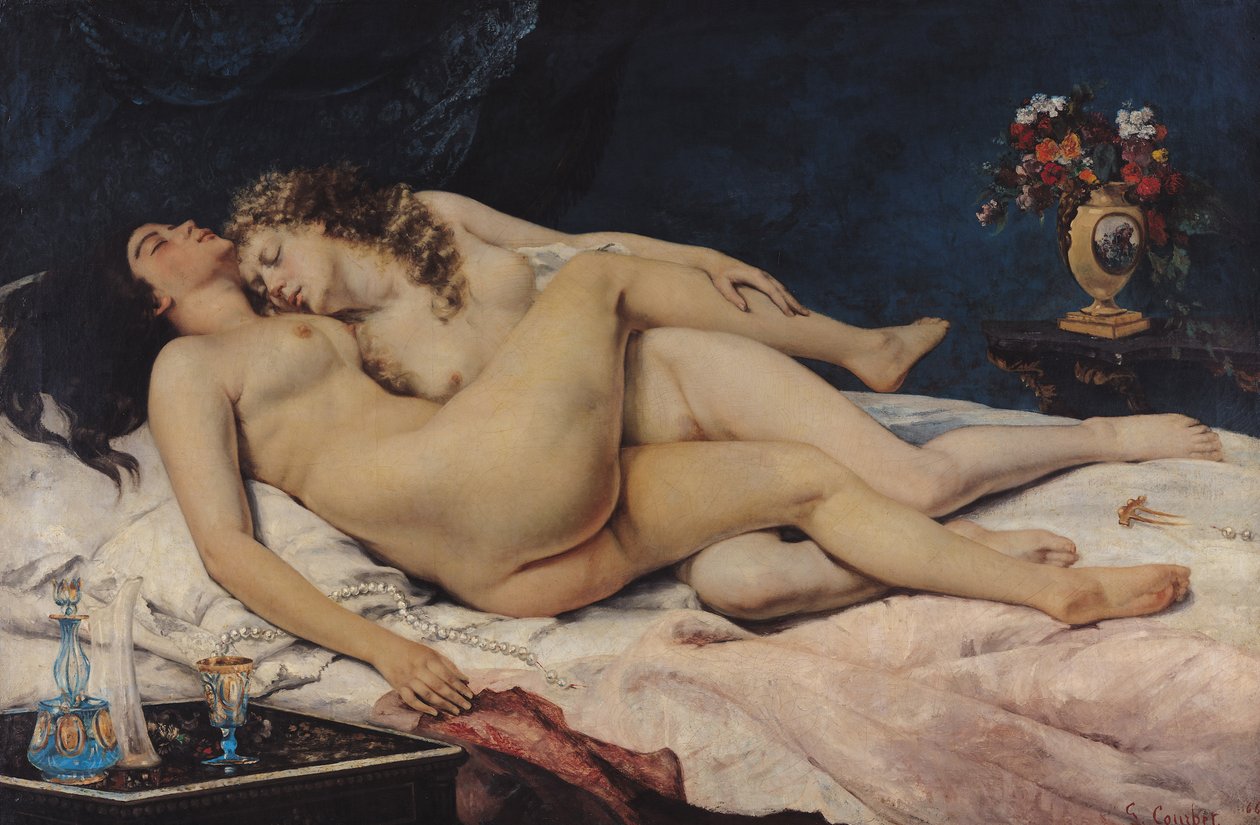 Spánek, 1866 od Gustave Courbet