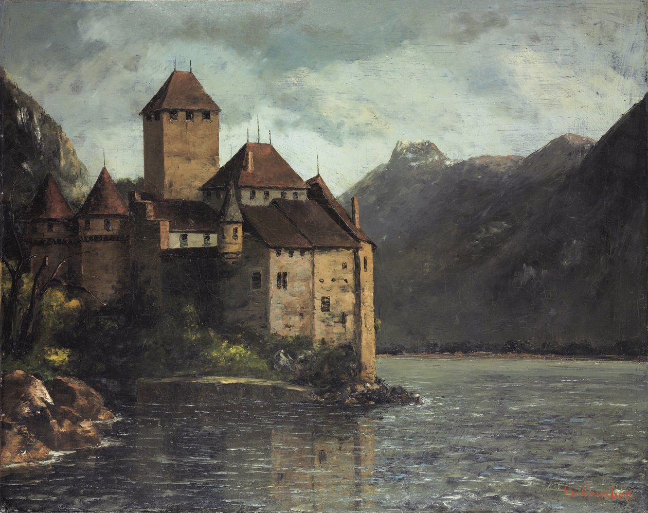 Chillonský hrad od Gustave Courbet