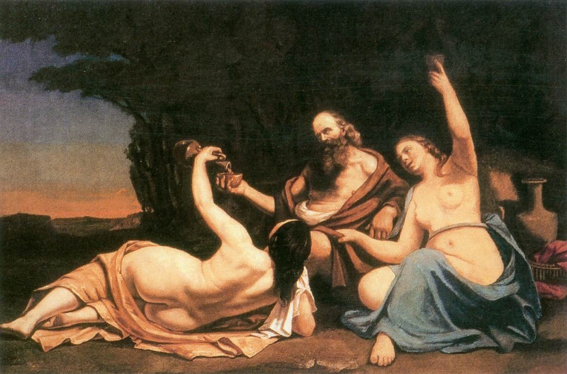 Lot a jeho dcery od Gustave Courbet