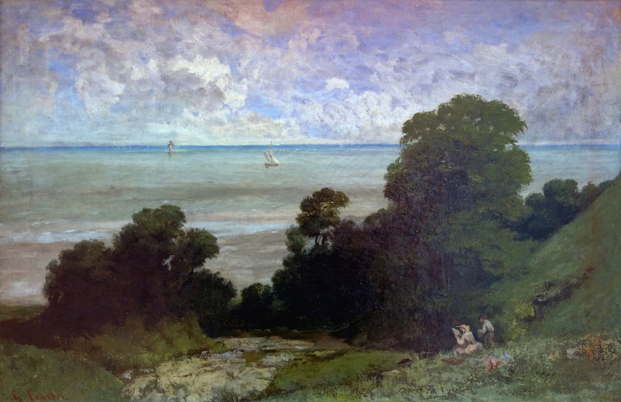 Marine nebo Vue dHonfleur od Gustave Courbet