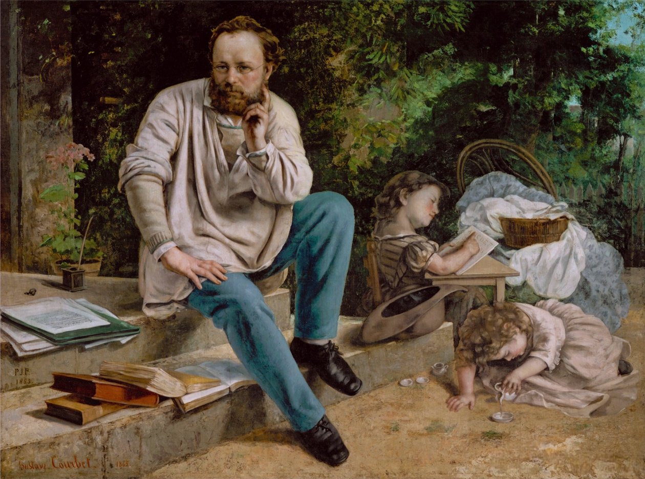 Pierre-Joseph Proudhon a jeho děti od Gustave Courbet