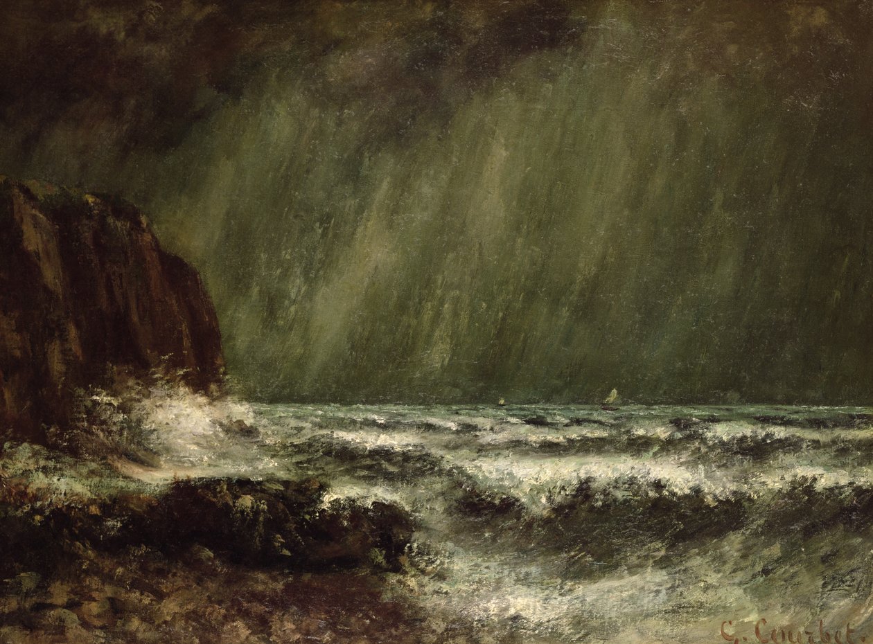 Bouře na moři, 1865 od Gustave Courbet