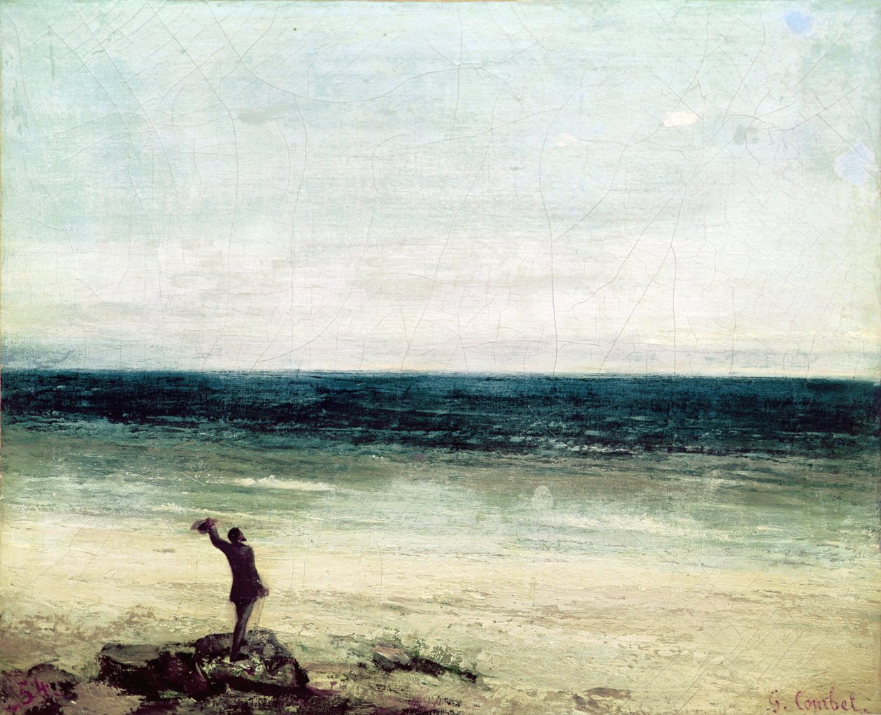Umělec na pobřeží v Palavas od Gustave Courbet
