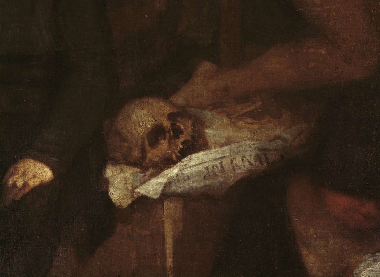 The Artists Studio detail lebky spočívající na některých novinách, 1854-1855 olej na plátně od Gustave Courbet