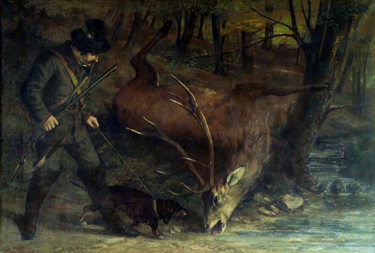 Smrt jelena, 1859 od Gustave Courbet