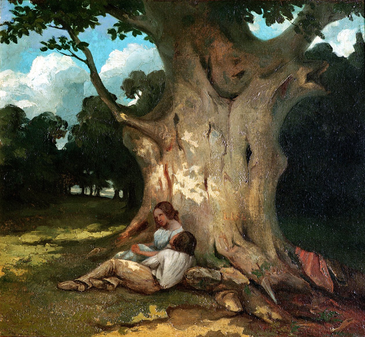 Velký dub od Gustave Courbet