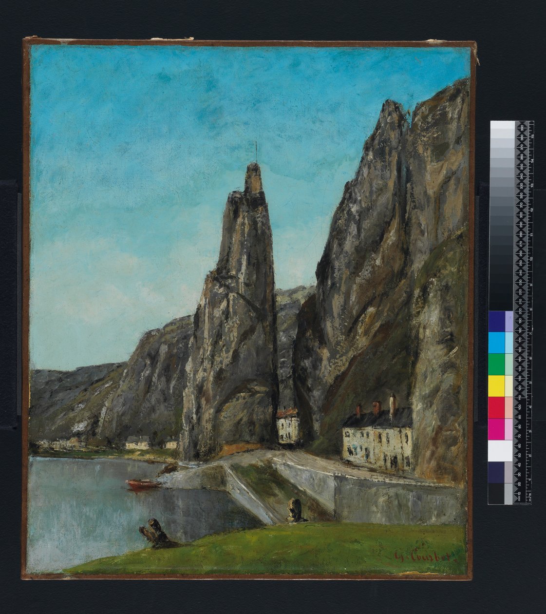 Skála v Bayardu, Dinant, Belgie, kolem roku 1856 od Gustave Courbet