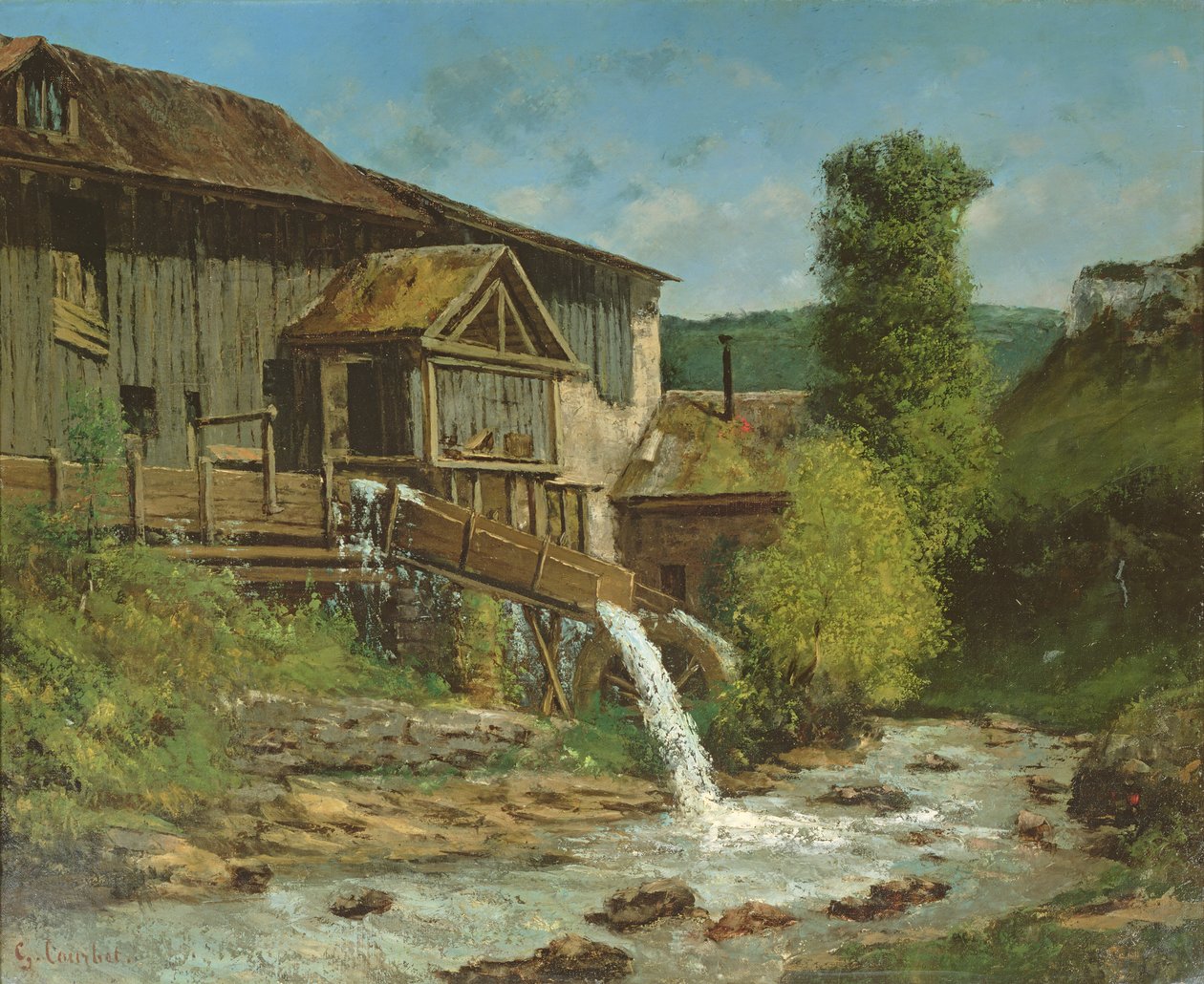 Pila na řece Gauffre od Gustave Courbet