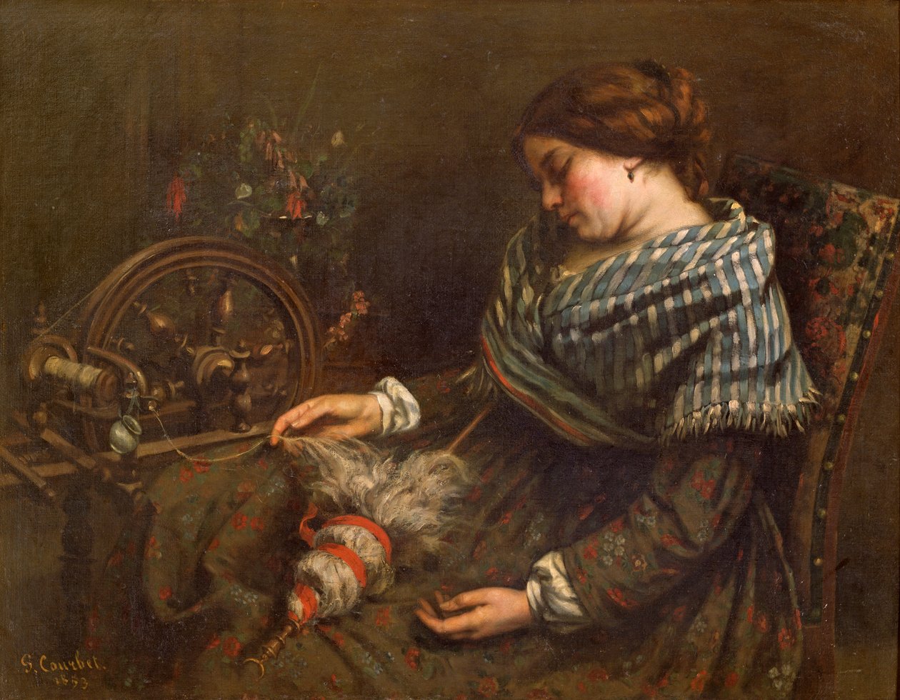 Spící vyšívač, 1853 od Gustave Courbet