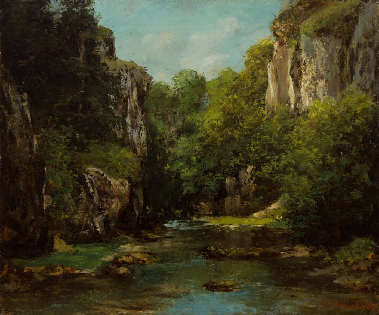 Proud černé studny od Gustave Courbet