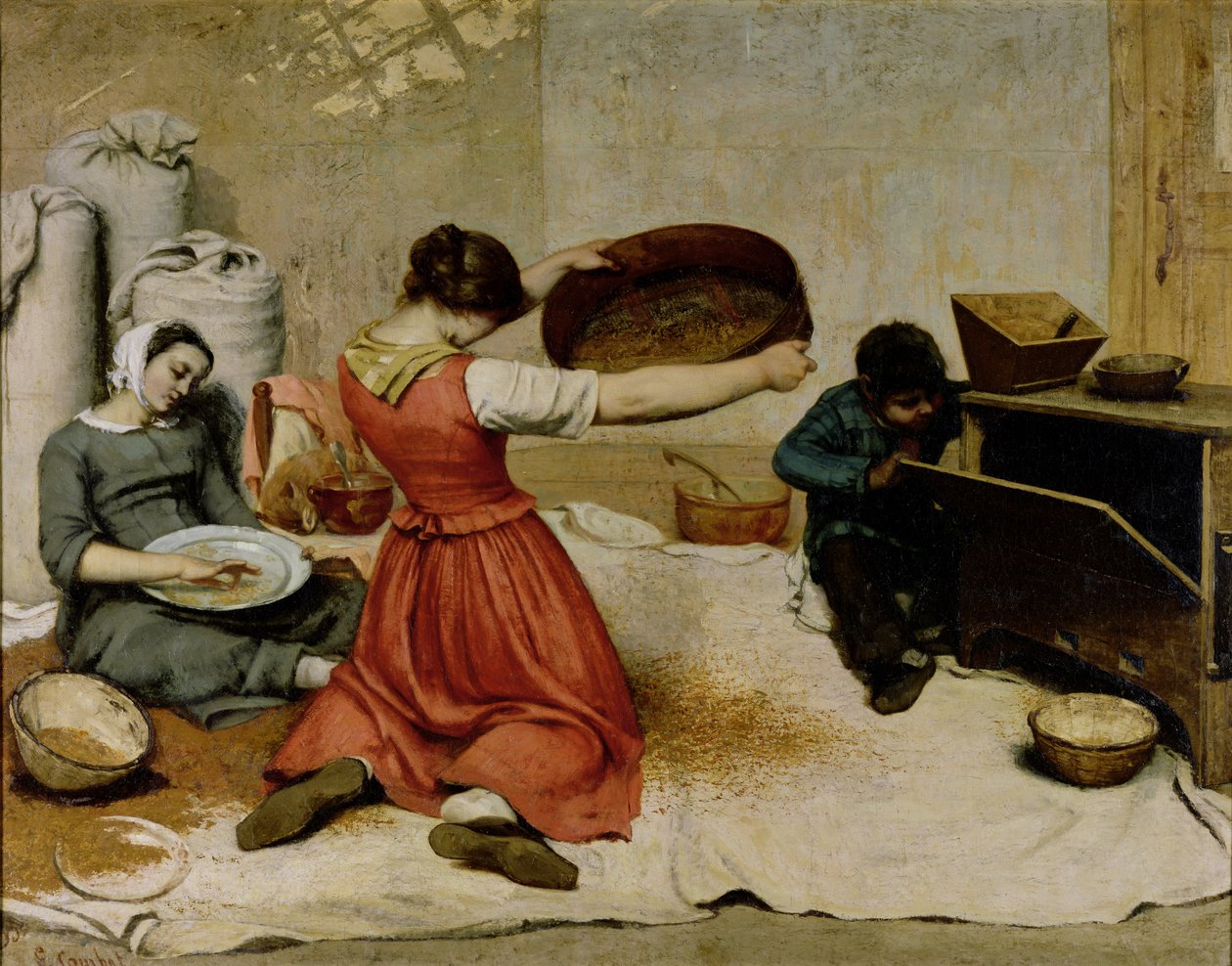 Vítězové, 1855 od Gustave Courbet