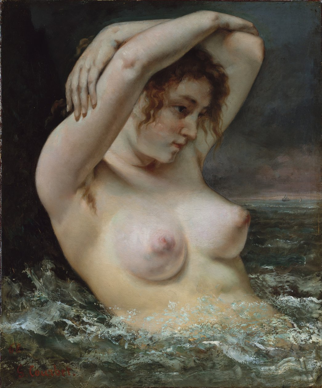 Žena ve vlnách od Gustave Courbet