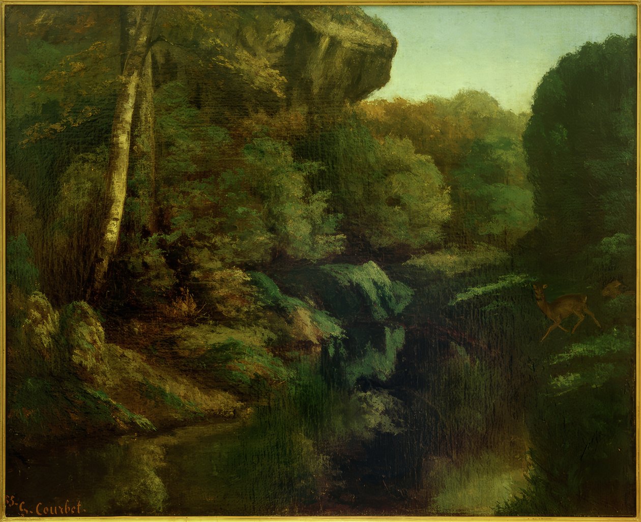 Pohled na les Fontainebleau od Gustave Courbet