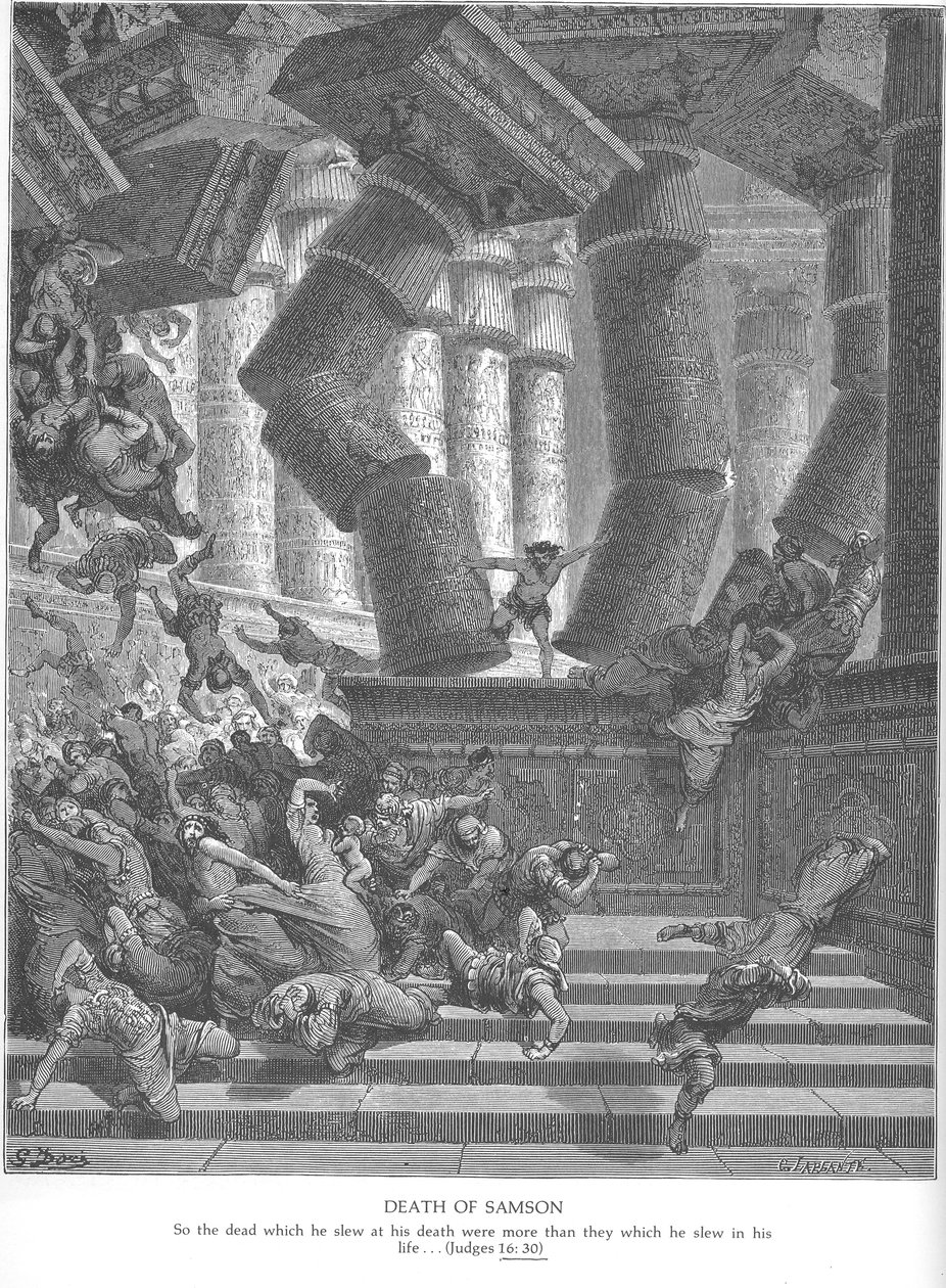 Gustave Doré. Samsonova smrt od Gustave Dore