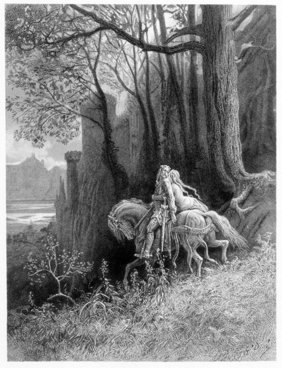 Geraint a Enid Ride Away, ilustrace z 
