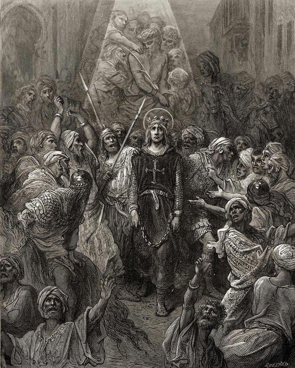 Král Ludvík IX. (1214-70), vězeň v Egyptě, ilustrace z 