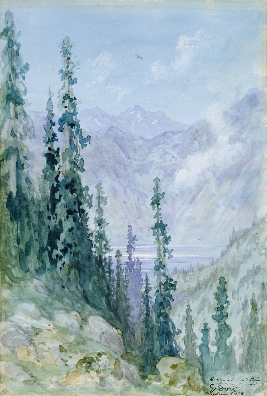 Hornatá krajina, 1876 od Gustave Dore