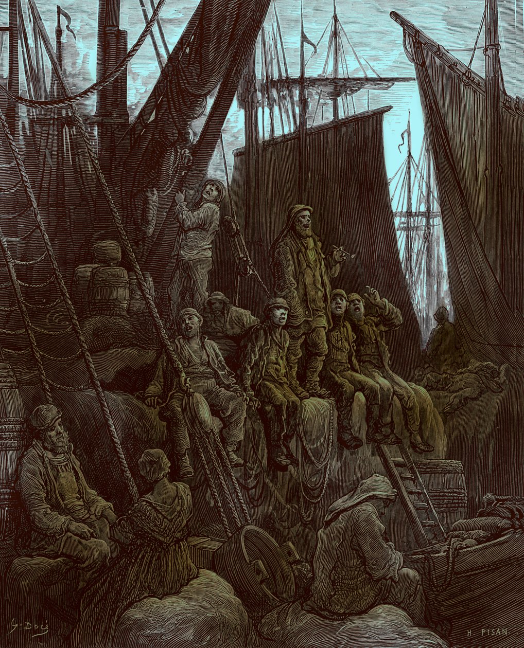 Off Billingsgate od Gustava Doré od Gustave Dore