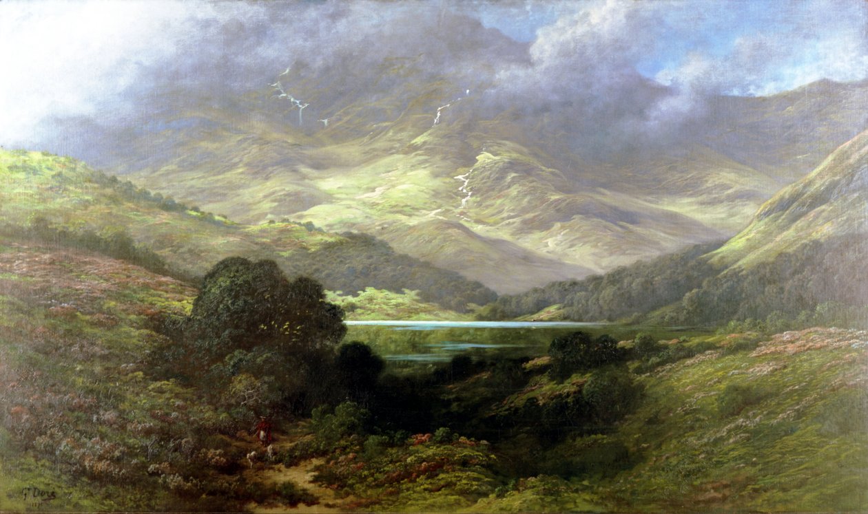Skotská vysočina od Gustave Dore