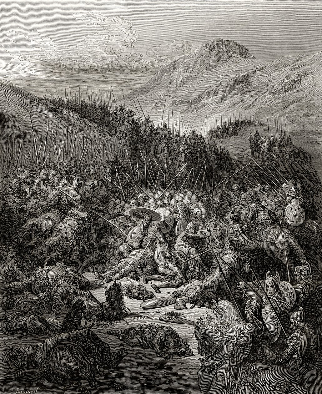 Bitva u Arsufu v roce 1191, ilustrace z 
