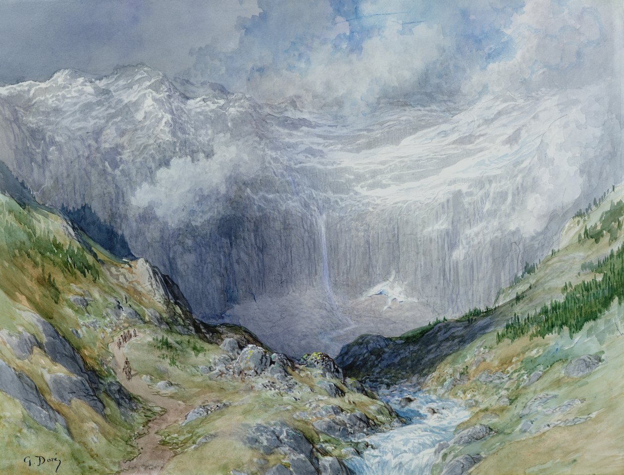 Cirque v Gavarnie, 1882 od Gustave Dore