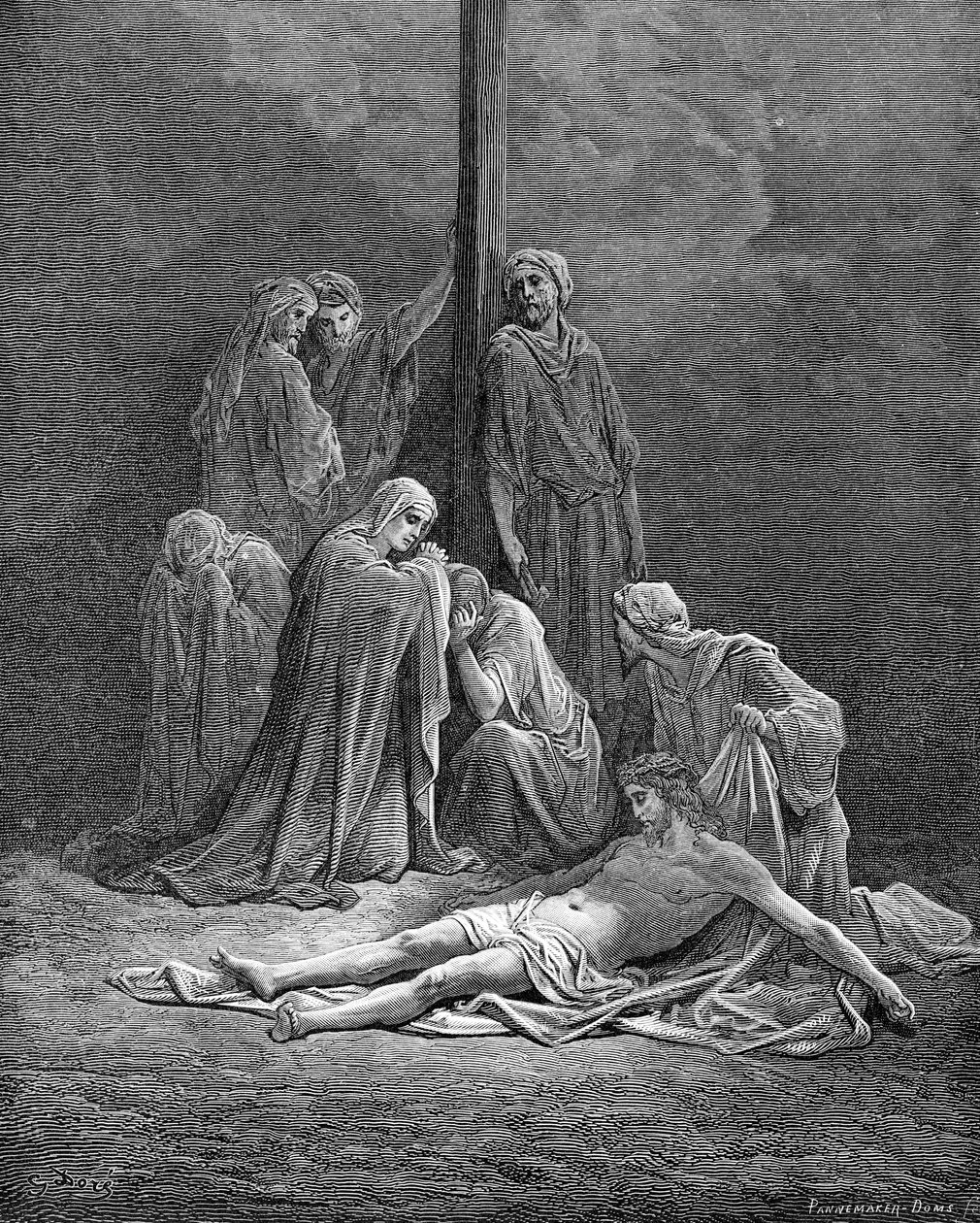Mrtvý Kristus - Bible od Gustave Dore