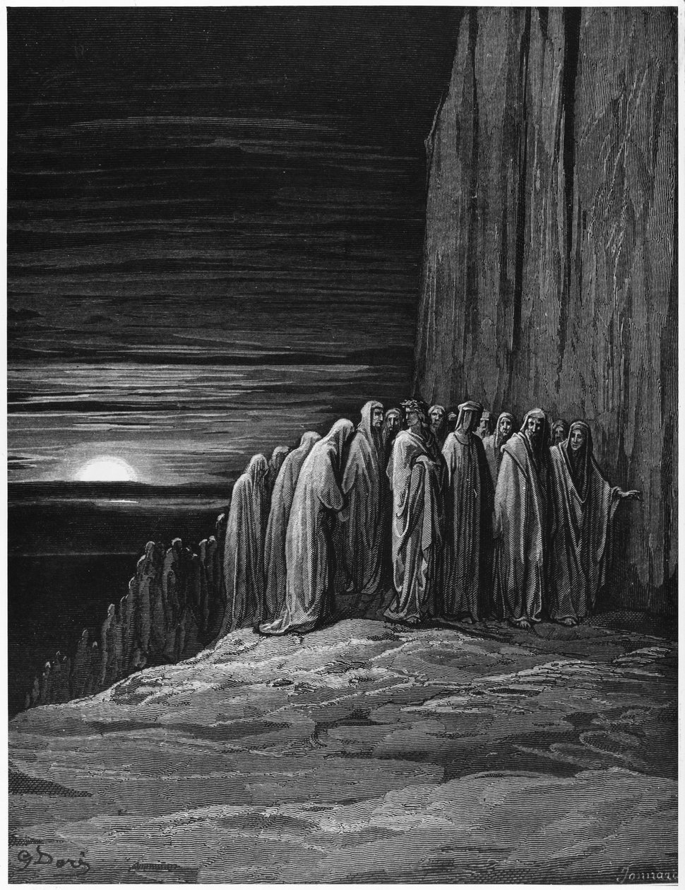 Virgil (70-19 př.nl) a Dante, ilustrace z 