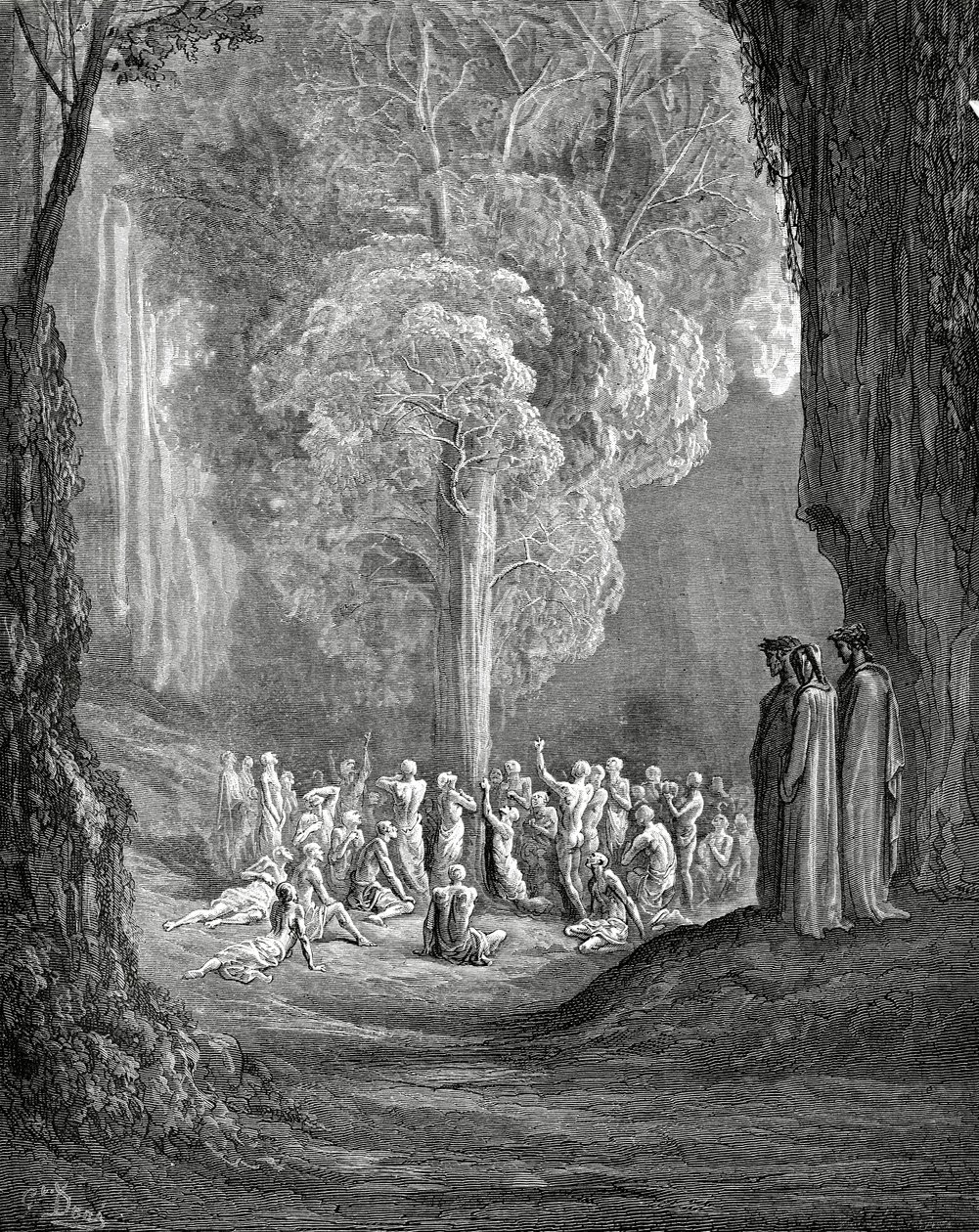 Vergilius ukazuje Dantovi strom, 1880 od Gustave Dore