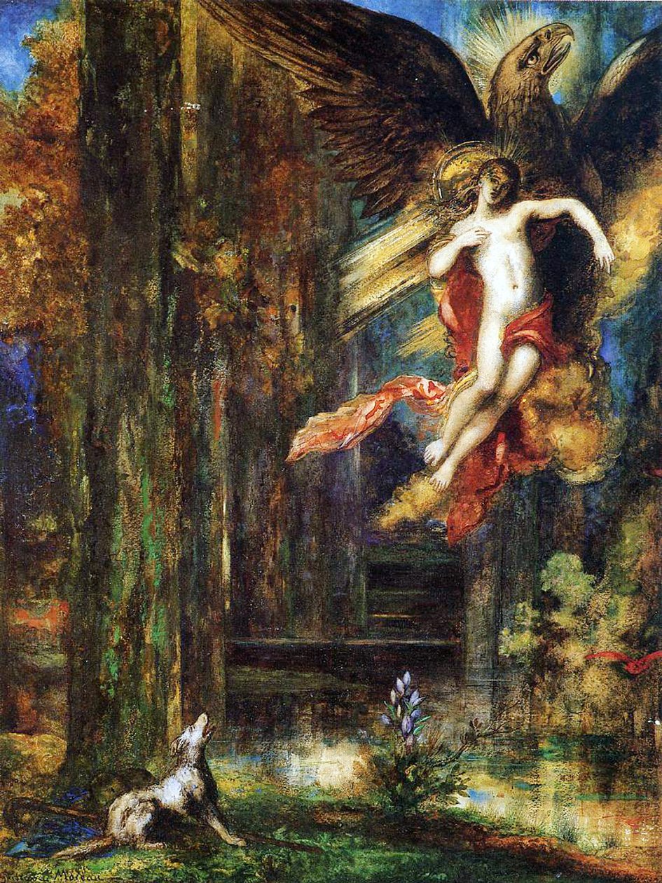Ganymede, 1886 (wc a kvaš na papíře) od Gustave Moreau