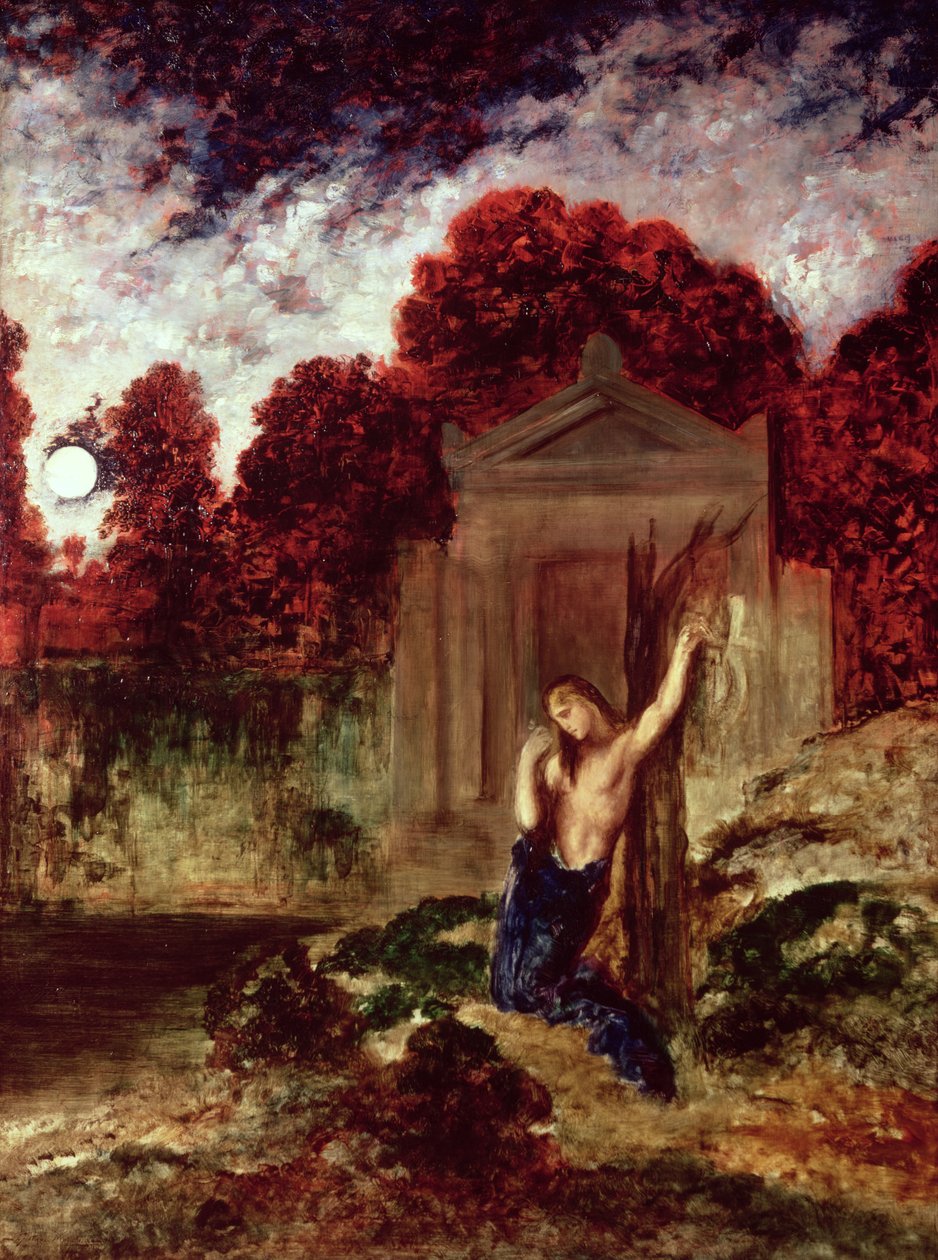 Orfeus u hrobu Eurydiky od Gustave Moreau
