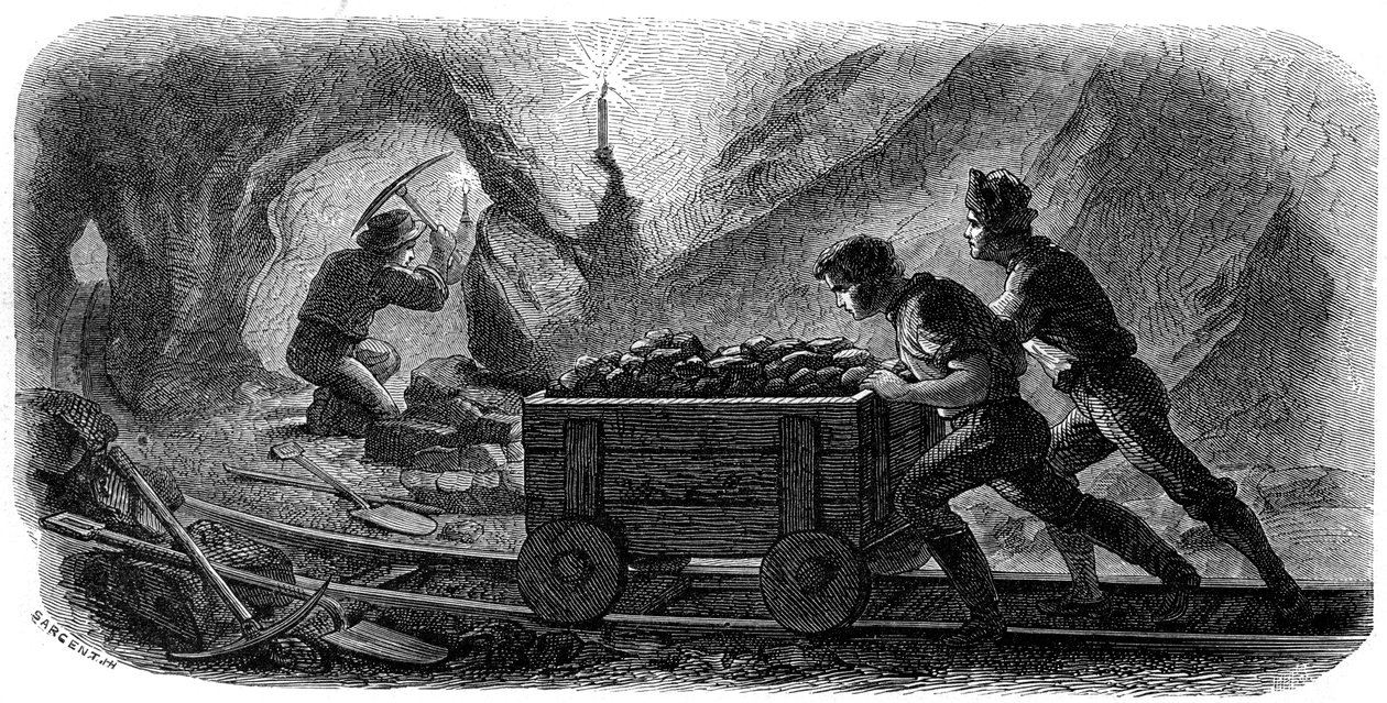Těžba křemene, Kalifornie, 1859. od Gustave Adolphe Chassevent Bacques
