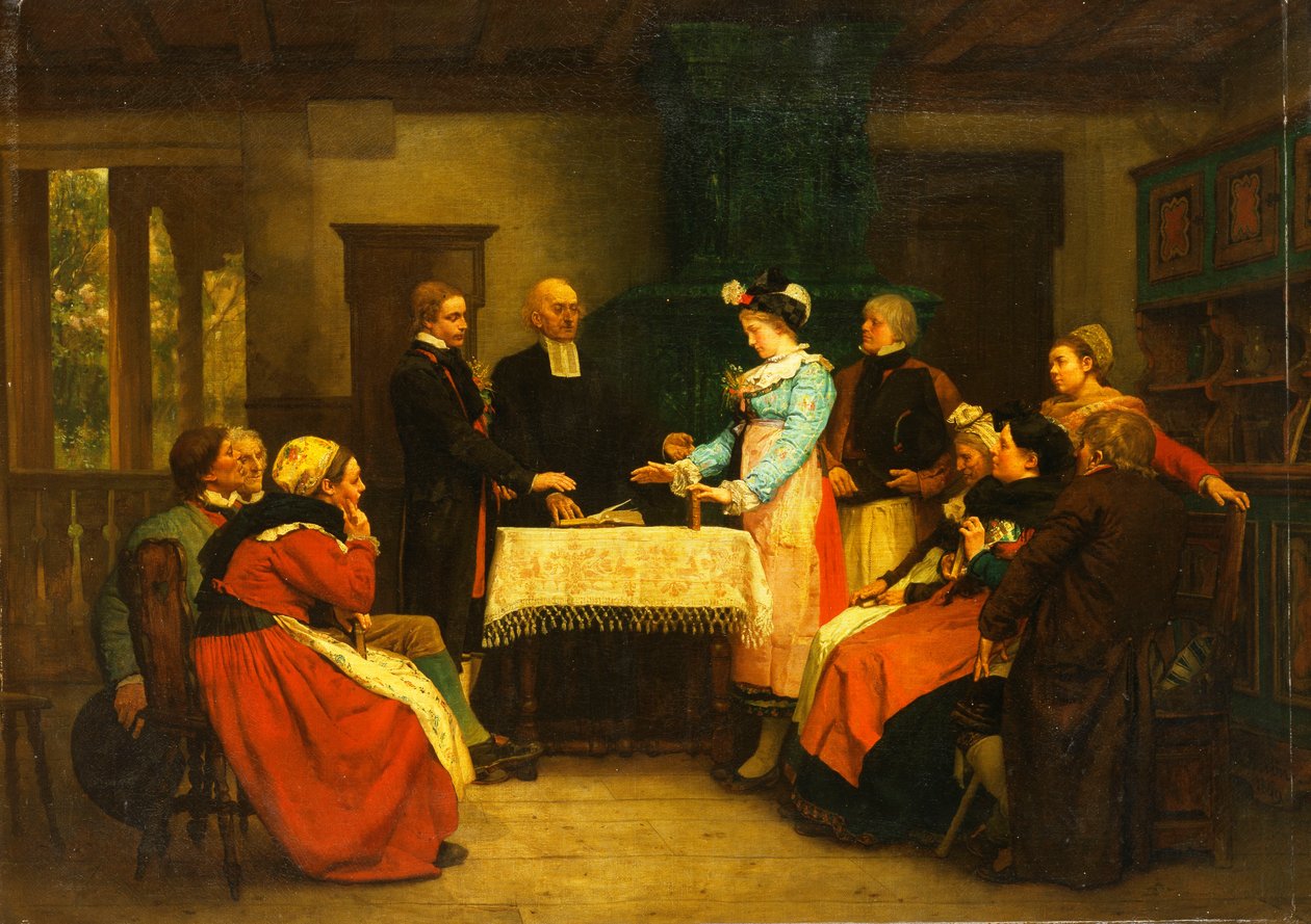 Alsaská svatba, 1869 od Gustave Brion