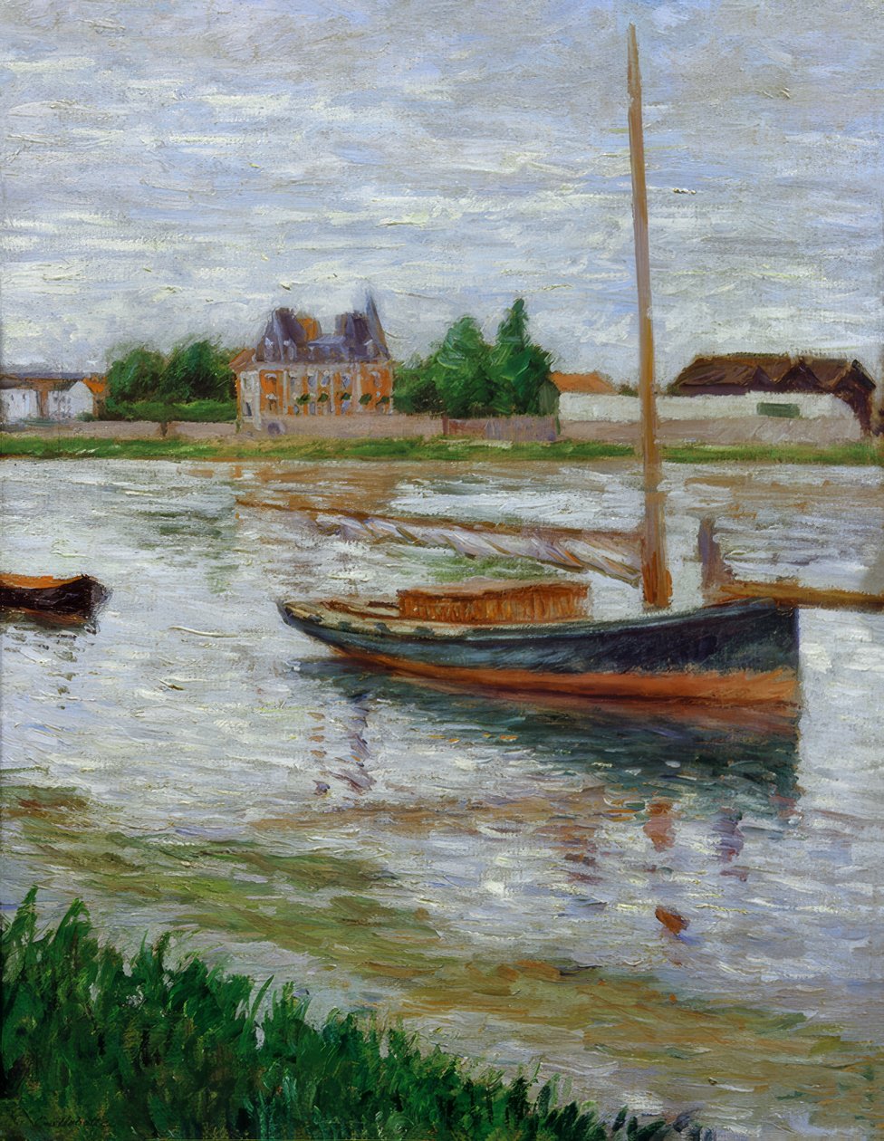Loď kotvící na Seině v Argenteuil od Gustave Caillebotte