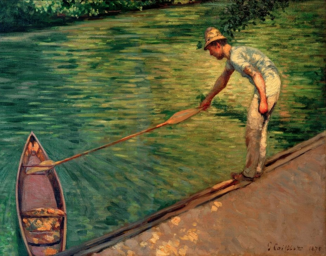 Vodák přivážející svou perisorii od Gustave Caillebotte