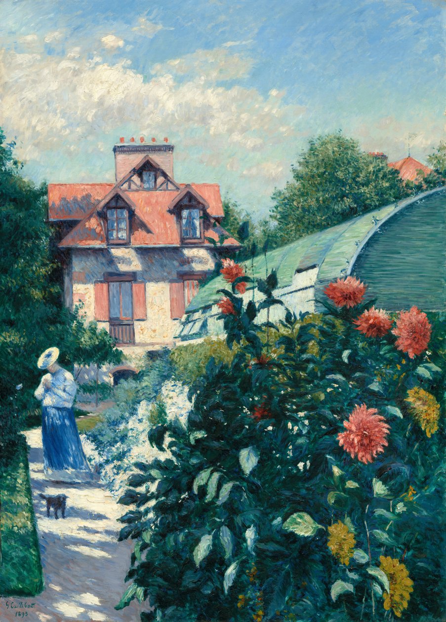 Jiřiny, zahrada u Petit Gennevilliers, 1893. od Gustave Caillebotte
