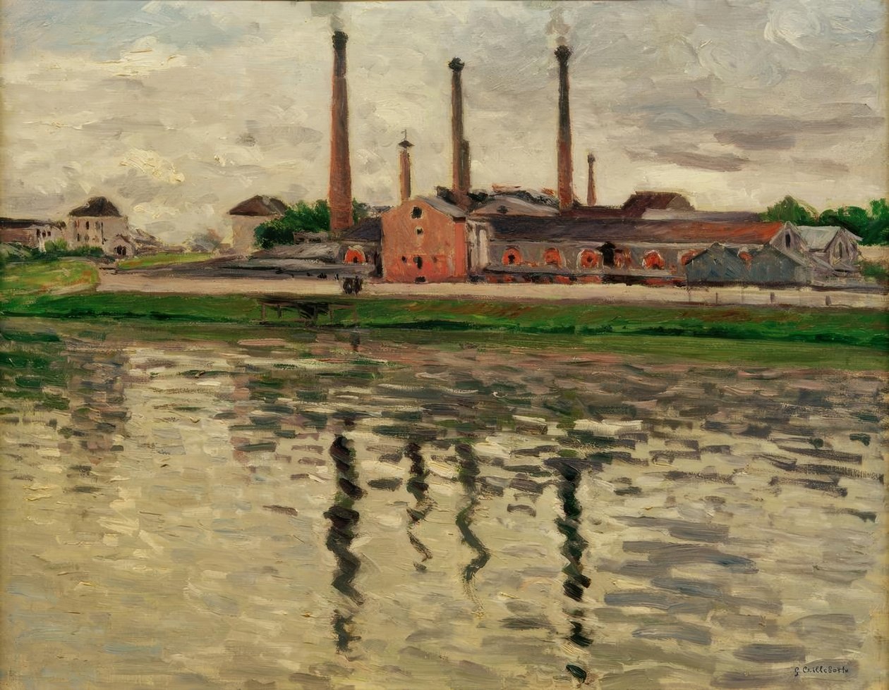 Továrny v Argenteuil od Gustave Caillebotte