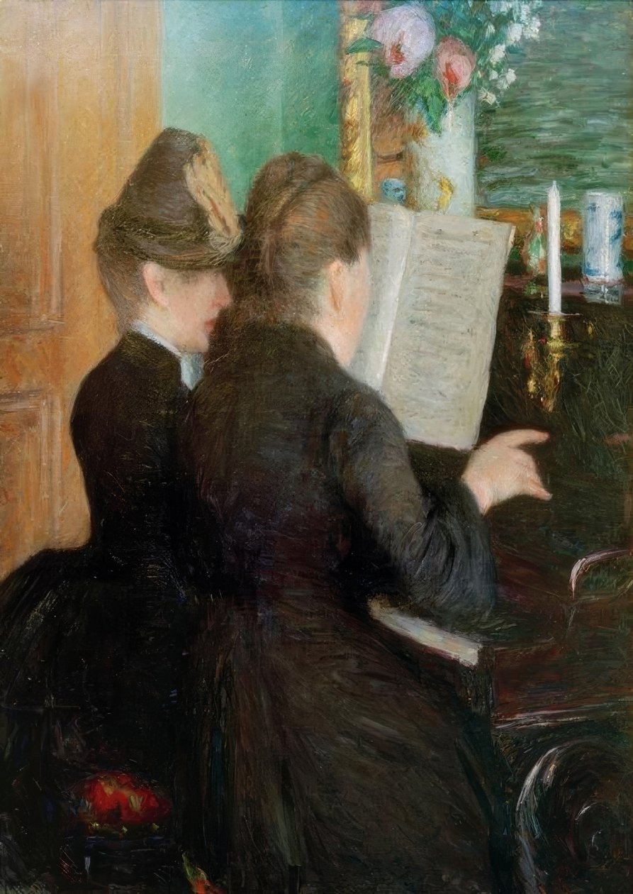 Lekce klavíru od Gustave Caillebotte