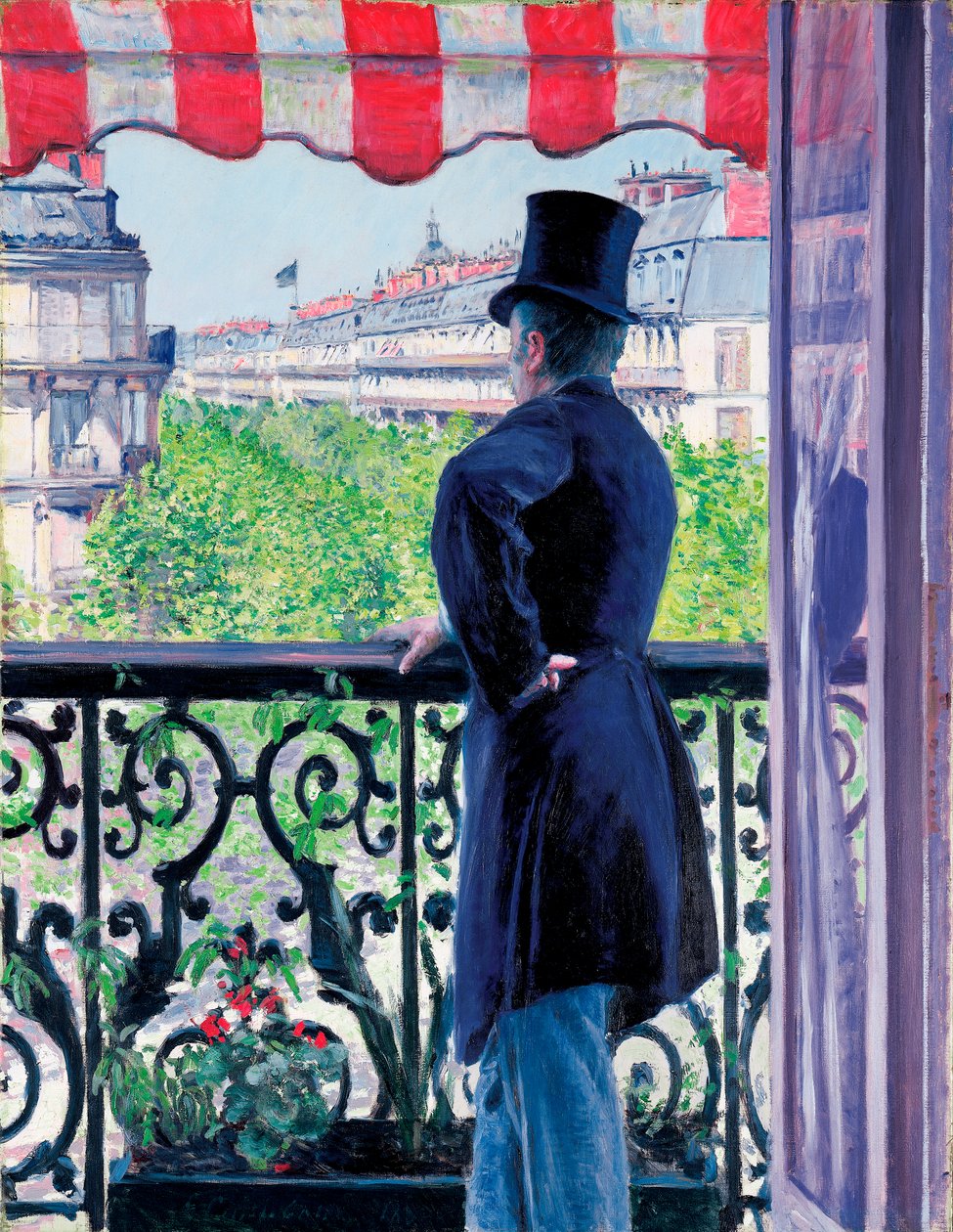 Muž na balkóně, Boulevard Haussmann, 1880 od Gustave Caillebotte