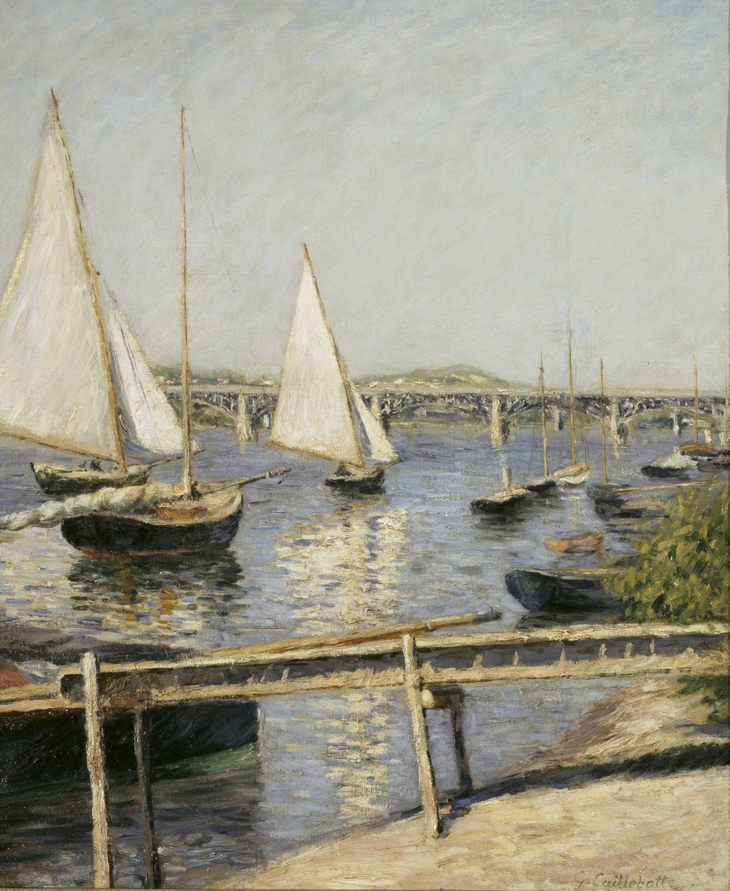 Plachetnice v Argenteuil, c. 1888 od Gustave Caillebotte