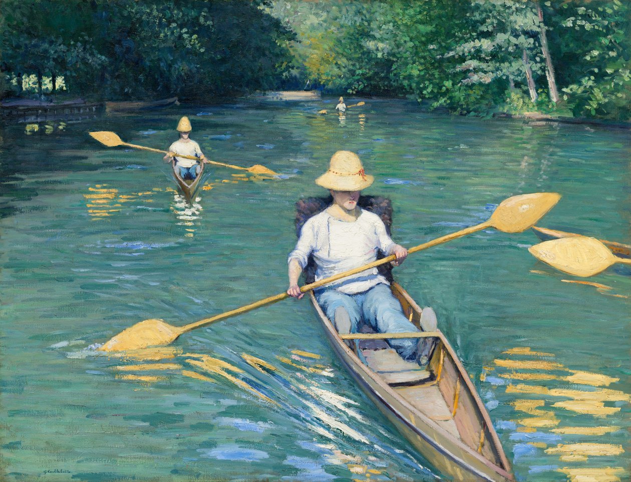 Skify, 1877. od Gustave Caillebotte